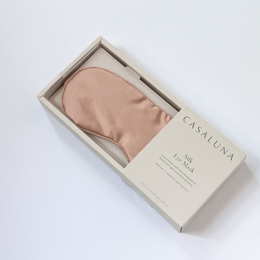 Casaluna Rose Pink Silk Eye Mask
